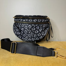 Load image into Gallery viewer, The Roni Nylon Crossbody - Black & Grey Animal