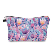 Load image into Gallery viewer, Pouch - Floral Purple Blue Watercolor