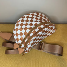 Load image into Gallery viewer, The Roni Nylon Crossbody - Checkered Camel