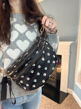 Load image into Gallery viewer, The Roni Nylon Crossbody - Paw Print Pastel
