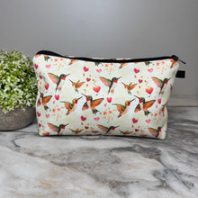 Load image into Gallery viewer, Pouch - Animal, Hummingbird Yellow Hearts