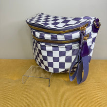 Load image into Gallery viewer, The Roni Nylon Crossbody - Checkered Cloud Purple