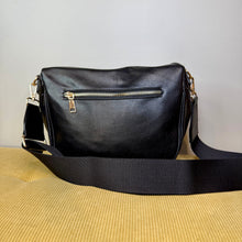 Load image into Gallery viewer, The Roni Nylon Crossbody - Faux Leather Black