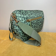 Load image into Gallery viewer, The Roni Nylon Crossbody - Animal Print Dark Green - PREORDER