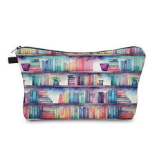 Load image into Gallery viewer, Pouch - Book, Watercolor Shelves