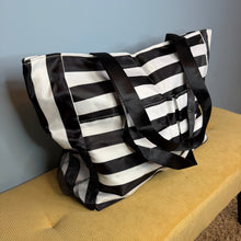 Load image into Gallery viewer, Tote Bag - Summer Stripes - Black