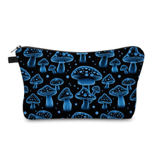 Load image into Gallery viewer, Pouch - Mushrooms Black & Blue