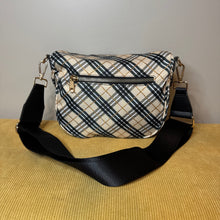 Load image into Gallery viewer, The Roni Nylon Crossbody - Plaid Tan & Gold