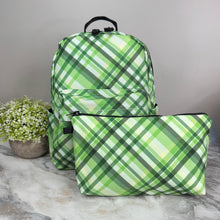 Load image into Gallery viewer, Mini Backpack & Pouch Bundled Set - St. Patrick’s Day - Plaid