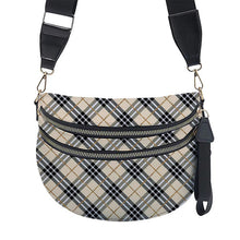 Load image into Gallery viewer, The Roni Nylon Crossbody - Plaid Tan & Gold
