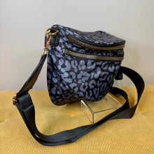 Load image into Gallery viewer, The Roni Nylon Crossbody - Black & Grey Animal