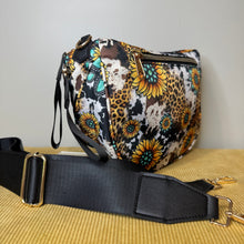 Load image into Gallery viewer, The Roni Nylon Crossbody - Turquoise Sunflower - PREORDER