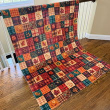 Load image into Gallery viewer, Blanket Halloween #1 - Quilted Leaves