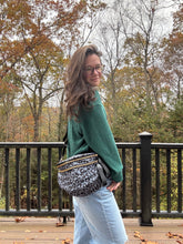 Load image into Gallery viewer, The Roni Nylon Crossbody - Animal Print Grey with Black