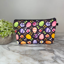Load image into Gallery viewer, Pouch - Easter - Eggs Bows on Eggplant