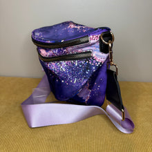 Load image into Gallery viewer, The Roni Nylon Crossbody - Purple Sparkle Waves