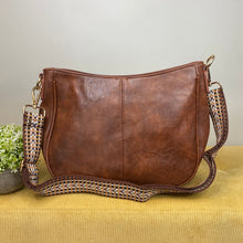 Load image into Gallery viewer, Rachael Crossbody Purse - Fabric Strap - Dark Camel - LAST ONE LEFT