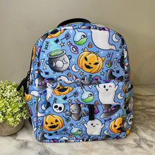 Load image into Gallery viewer, Mini Backpack - Halloween Fall - Blue Friends