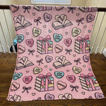 Load image into Gallery viewer, Blanket - Book Hearts Pink