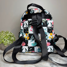 Load image into Gallery viewer, Mini Backpack - Floral Checker