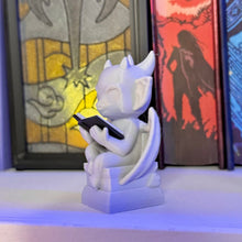 Load image into Gallery viewer, 3d Printed Cute Gargoyle Reading a Book Bookshelf Decor