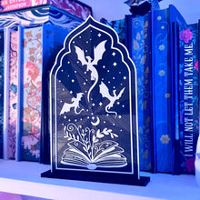 Load image into Gallery viewer, 3d Printed Fourth Wing Inspired Sign with Stand