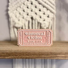 Load image into Gallery viewer, 3d Printed Shelf Trope Ticket - Historical Fiction Book Club