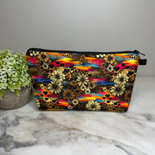 Load image into Gallery viewer, Pouch - Animal Print Rainbow Stripe Floral