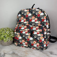 Load image into Gallery viewer, Mini Backpack - Halloween - Skull Roses