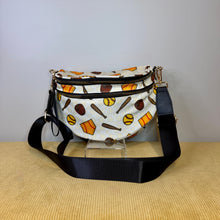 Load image into Gallery viewer, The Roni Nylon Crossbody - Softball on White