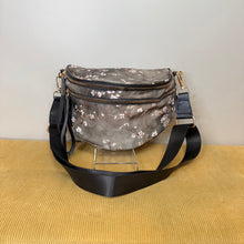Load image into Gallery viewer, The Roni Nylon Crossbody - Grey Cherry Blossom