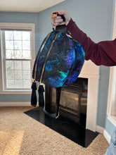 Load image into Gallery viewer, The Roni Nylon Crossbody - Blue Green Purple Galaxy
