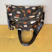 Load image into Gallery viewer, The Roni Nylon Crossbody - Baseball on Black