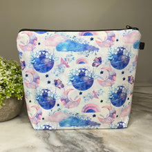 Load image into Gallery viewer, Pouch XL - Floral, Sky Moon Butterfly