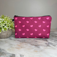 Load image into Gallery viewer, Pouch - Heart, Maroon Dark Pink