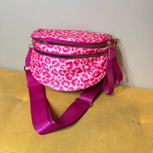 Load image into Gallery viewer, The Roni Nylon Crossbody - Animal Print Hot Pink