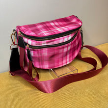 Load image into Gallery viewer, The Roni Nylon Crossbody - Pink Plaid