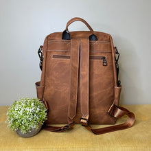 Load image into Gallery viewer, Denim Suede Brooke Backpack + Pouch