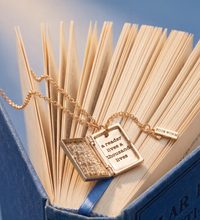 Load image into Gallery viewer, 'A Reader Lives A Thousand Lives' Book Club Locket Pendant