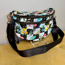 Load image into Gallery viewer, The Roni Nylon Crossbody - Floral Checker