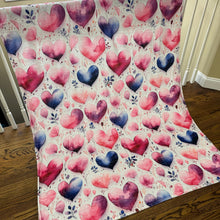 Load image into Gallery viewer, Blanket - Valentine’s Day - Watercolor Hearts