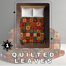 Load image into Gallery viewer, Blanket Halloween #1 - Quilted Leaves - PREORDER ends 7/25