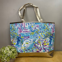 Load image into Gallery viewer, Carry All Bag - Lemon Magenta Blue with Pineapple