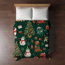 Load image into Gallery viewer, Blanket Christmas #17 - Dog Snowman Mail - PREORDER