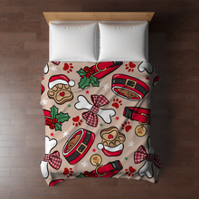 Load image into Gallery viewer, Blanket Christmas #16 - Dog Paw Bone & Bowl - PREORDER