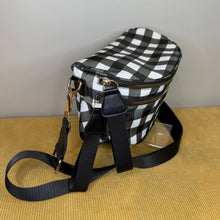 Load image into Gallery viewer, The Roni Nylon Crossbody - Black White Plaid