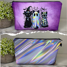Load image into Gallery viewer, Pouch - Halloween Fall - Holographic Cat Ghost