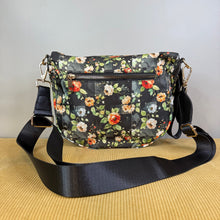 Load image into Gallery viewer, The Roni Nylon Crossbody - Floral on Black