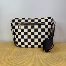 Load image into Gallery viewer, The Roni Crossbody - Canvas Black + Tan Check