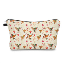 Load image into Gallery viewer, Pouch - Animal, Hummingbird Yellow Hearts